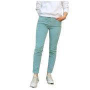 Corduroy Slim 7/8 Broek Islow , Green , Dames