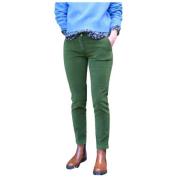 Slimme New York Fluweel Broek Mason's , Green , Dames