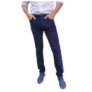 Corduroy Slim Fit Broek Jacob Cohën , Blue , Heren