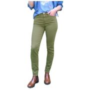 Katy broek met franjezoom Denim Studio , Green , Dames