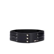 Brede leren Riem met eenvoudige sluiting Liu Jo , Black , Dames