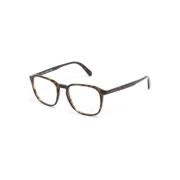 Bruin/Havana Optische Brillen Moncler , Brown , Heren