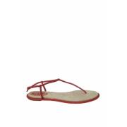 Pre-owned Fabric sandals René Caovilla Pre-owned , Red , Dames
