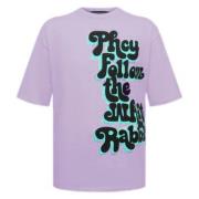 Paars Katoenen T-Shirt met Logo Print Pharmacy Industry , Purple , Her...