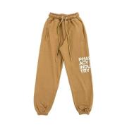 Logo Print Katoenen Jeans Broek Pharmacy Industry , Brown , Dames