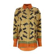 Zijden Shirt met Print Bally , Multicolor , Dames