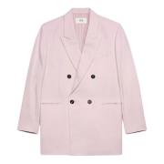 Poederroze Oversized Jas Ami Paris , Pink , Dames