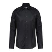 Slimline Casual Overhemden Stenströms , Black , Heren