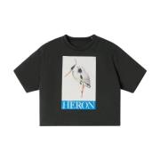 Vogel Geschilderd T-Shirt Heron Preston , Black , Heren