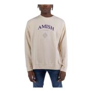 Klieke Crewneck Sweater Amish , Beige , Heren