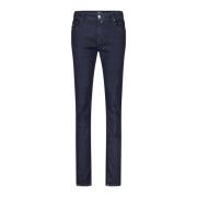 Leonardo Zip Slim-Fit Jeans Tramarossa , Blue , Heren