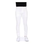 Witte broek met logo en ritssluiting/knoopsluiting Dondup , White , He...