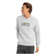 Logo Sweatshirt, Katoenen Crew Neck Maison Kitsuné , Gray , Heren