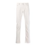 Witte Jeans met Sjaal-Detail Jacob Cohën , White , Heren
