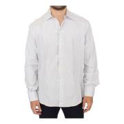 White Gray Striped Regular Fit Casual Shirt Ermanno Scervino , White ,...