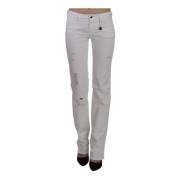 White Cotton Slim Fit Straight Jeans Pants Costume National , White , ...