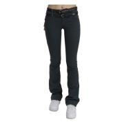 Zwarte Slim Flared Denim Jeans John Galliano , Gray , Dames