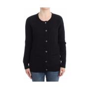 Zwarte wollen Cardigan John Galliano , Black , Dames