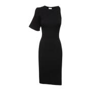 Zwarte jurk met uitsnijding, slim fit Courrèges , Black , Dames