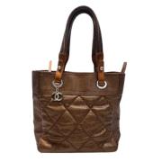 Pre-owned Canvas totes Chanel Vintage , Brown , Dames