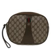 Pre-owned Canvas clutches Gucci Vintage , Brown , Dames