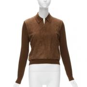 Pre-owned Suede tops Dior Vintage , Brown , Dames