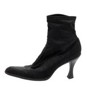 Pre-owned Fabric boots Sergio Rossi Pre-owned , Black , Dames