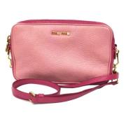 Pre-owned Fabric shoulder-bags Miu Miu Pre-owned , Pink , Dames