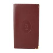 Pre-owned Leather wallets Cartier Vintage , Brown , Dames