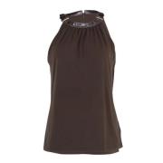 Pre-owned Polyester tops Michael Kors Pre-owned , Brown , Dames