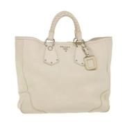 Beige Leren Prada Schoudertas Prada Vintage , Beige , Dames