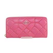 Pre-owned Leather wallets Coach Pre-owned , Pink , Dames