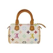 Pre-owned Canvas handbags Louis Vuitton Vintage , White , Dames