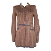 Pre-owned Silk outerwear Prada Vintage , Brown , Dames