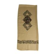 Pre-owned Silk scarves Salvatore Ferragamo Pre-owned , Beige , Unisex