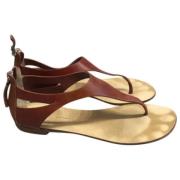 Pre-owned Leather sandals Giuseppe Zanotti Pre-owned , Brown , Dames