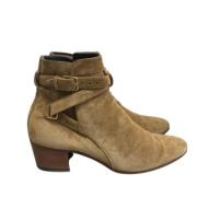 Pre-owned Suede boots Saint Laurent Vintage , Brown , Dames