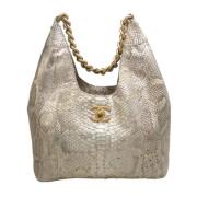 Pre-owned Leather handbags Chanel Vintage , Beige , Dames