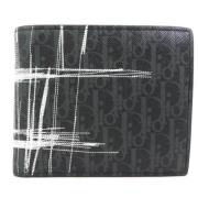 Pre-owned Leather wallets Dior Vintage , Black , Heren