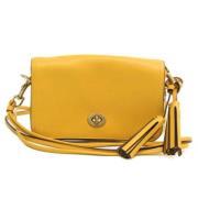 Pre-owned Leather shoulder-bags Coach Pre-owned , Yellow , Dames