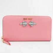 Pre-owned Leather wallets Miu Miu Pre-owned , Pink , Dames