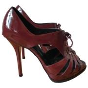 Pre-owned Leather sandals Dior Vintage , Red , Dames