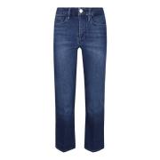 Comfortabele Straight Jeans Frame , Blue , Dames