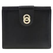 Pre-owned Leather wallets Bvlgari Vintage , Black , Dames