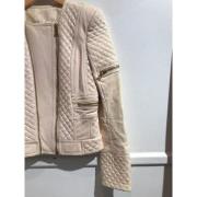 Pre-owned Leather outerwear Balmain Pre-owned , Pink , Dames