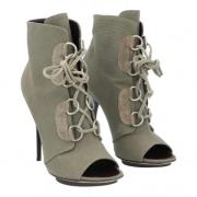 Pre-owned Canvas boots Giuseppe Zanotti Pre-owned , Green , Dames