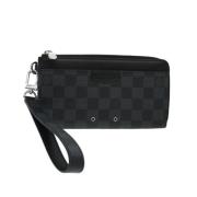 Pre-owned Canvas wallets Louis Vuitton Vintage , Black , Dames