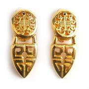 Pre-owned Metal earrings Givenchy Pre-owned , Yellow , Dames