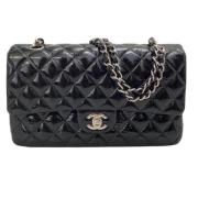 Pre-owned Leather handbags Chanel Vintage , Black , Dames