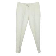 Pre-owned Cotton Trousers Dolce & Gabbana Pre-owned , White , Dames